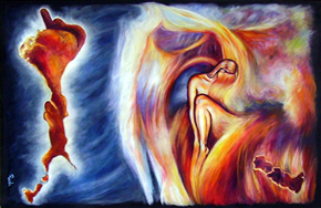 original oil painting by south african artist