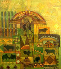 Abdelazim Hamed Qatar artist oil paintings