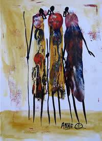 Anne Berenge kenyan artist oil paintings