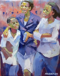 Makiwa Mutomba oil paintings south african artist